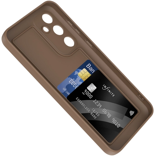 Samsung Galaxy A26 Kılıf İçi Kadife Dokulu Kartlık Hazneli Mat Vitra Silikon Kapak - Lacivert