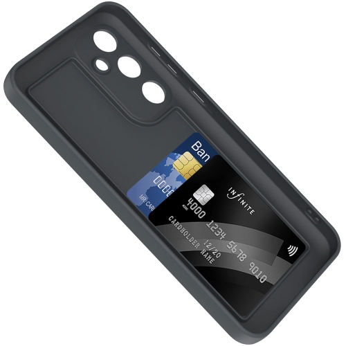 Samsung Galaxy A26 Kılıf İçi Kadife Dokulu Kartlık Hazneli Mat Vitra Silikon Kapak - Mürdüm