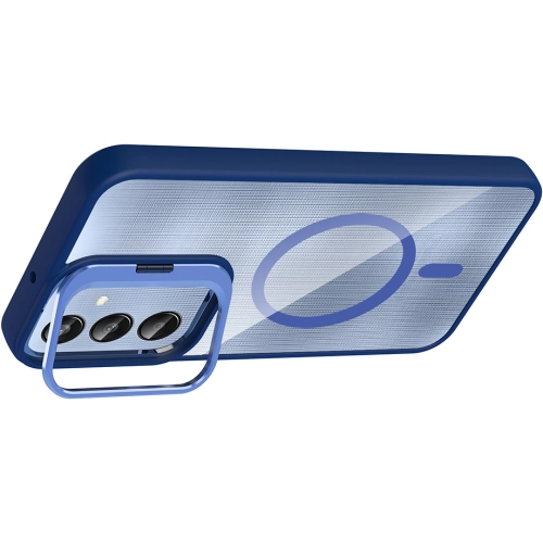 Samsung Galaxy A26 Kılıf Standlı ve Kamera Lens Hediyeli M-Safe Şarj Özellikli Etro Kapak - Siyah