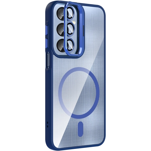 Samsung Galaxy A26 Kılıf Standlı ve Kamera Lens Hediyeli M-Safe Şarj Özellikli Etro Kapak - Gri