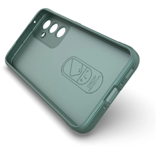 Samsung Galaxy A35 Kılıf Esnek TPU Oyuklu Arka Yüzey Tasarımlı Zore Etnik Silikon Kapak - Koyu Yeşil