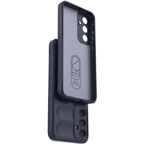 Samsung Galaxy A35 Kılıf Esnek TPU Oyuklu Arka Yüzey Tasarımlı Zore Etnik Silikon Kapak - Lacivert