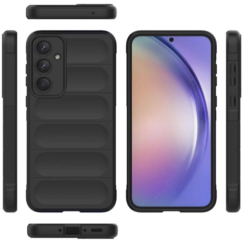 Samsung Galaxy A35 Kılıf Esnek TPU Oyuklu Arka Yüzey Tasarımlı Zore Etnik Silikon Kapak - Lacivert