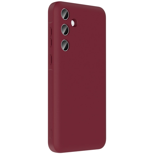 Samsung Galaxy A36 Kılıf İçi Kadife Dokulu Kartlık Hazneli Mat Vitra Silikon Kapak - Siyah