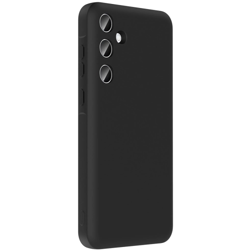 Samsung Galaxy A36 Kılıf İçi Kadife Dokulu Kartlık Hazneli Mat Vitra Silikon Kapak - Siyah