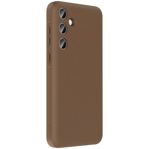 Samsung Galaxy A36 Kılıf İçi Kadife Dokulu Kartlık Hazneli Mat Vitra Silikon Kapak - Siyah