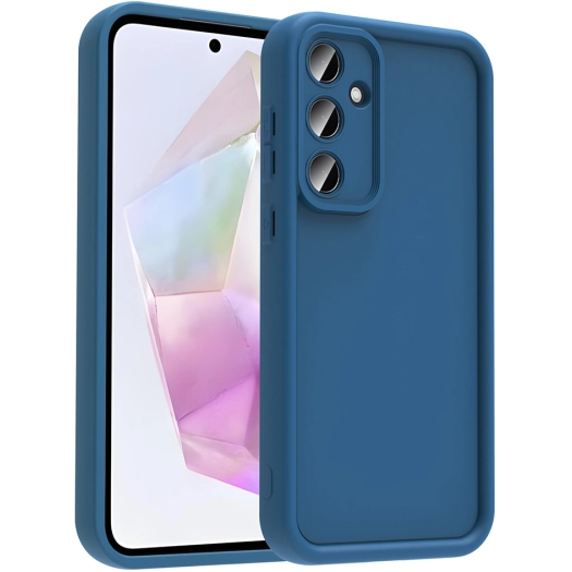 Samsung Galaxy A36 ile Uyumlu Kılıf Kamera Korumalı Silikon Ananas Kapak - Koyu Yeşil