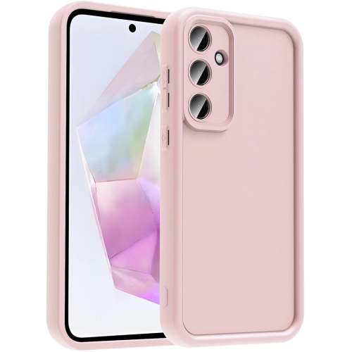 Samsung Galaxy A36 ile Uyumlu Kılıf Kamera Korumalı Silikon Ananas Kapak - Pembe