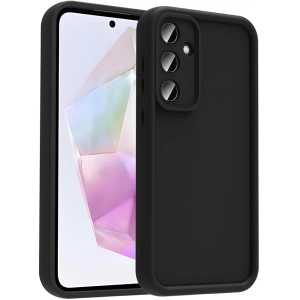 Samsung Galaxy A36 ile Uyumlu Kılıf Kamera Korumalı Silikon Ananas Kapak - Siyah