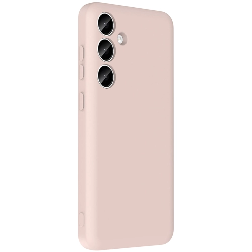 Samsung Galaxy A55 Kılıf İçi Kadife Dokulu Kartlık Hazneli Mat Vitra Silikon Kapak - Kahverengi