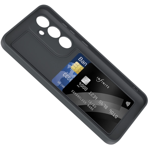 Samsung Galaxy A55 Kılıf İçi Kadife Dokulu Kartlık Hazneli Mat Vitra Silikon Kapak - Pembe