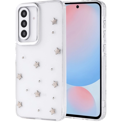 Samsung Galaxy A56 Kılıf Airbag Tasarımlı Simli Şeffaf Zore Kutup Kapak - Yıldız