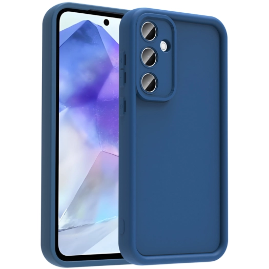 Samsung Galaxy A56 ile Uyumlu Kılıf Kamera Korumalı Silikon Ananas Kapak - Koyu Yeşil