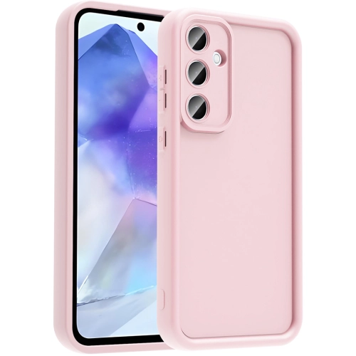 Samsung Galaxy A56 ile Uyumlu Kılıf Kamera Korumalı Silikon Ananas Kapak - Pembe