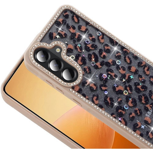 Samsung Galaxy A56 Kılıf Taşlı ve Simli Tasarım Lux Işıltılı Azra Kapak - Siyah