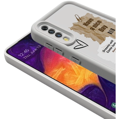 Samsung Galaxy A70 Kılıf Kamera Korumalı Baskılı Arka Yüzey Klas Kapak - Siyah