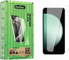 Samsung Galaxy S23 FE Go Des Parmak İzi Bırakmayan 9H Oleofobik Bom Glass Ekran Koruyucu 10'lu Paket - Şeffaf