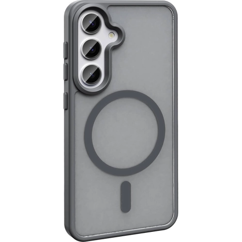 Samsung Galaxy S23 FE Kılıf Magsafe Şarj Özellikli Renkli Mat Arka Yüzey Sio Kapak - Koyu Yeşil