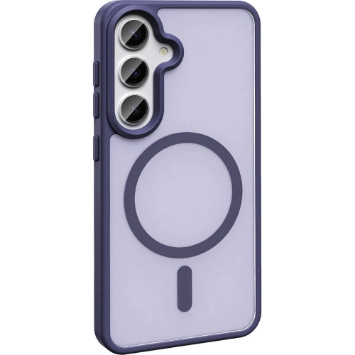 Samsung Galaxy S23 FE Kılıf Magsafe Şarj Özellikli Renkli Mat Arka Yüzey Sio Kapak - Gri