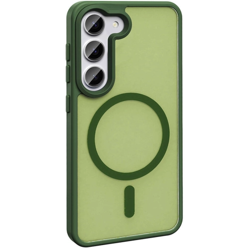 Samsung Galaxy S23 Kılıf Magsafe Şarj Özellikli Renkli Mat Arka Yüzey Sio Kapak - Siyah