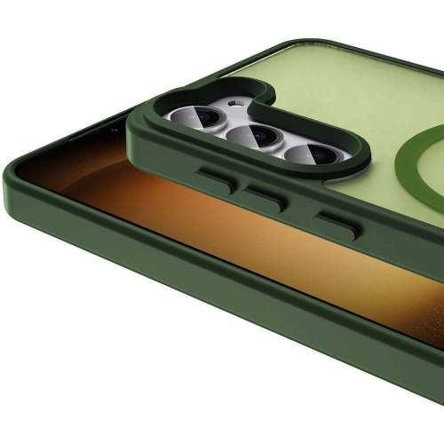 Samsung Galaxy S23 Kılıf Magsafe Şarj Özellikli Renkli Mat Arka Yüzey Sio Kapak - Lacivert