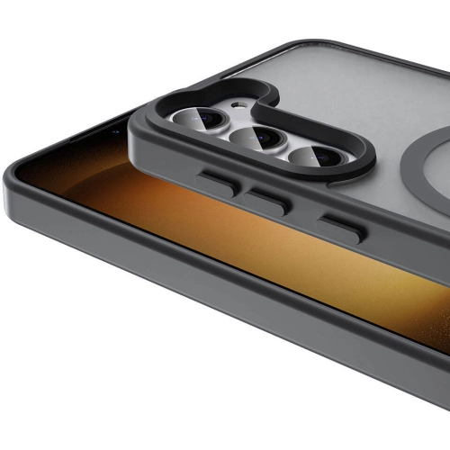 Samsung Galaxy S23 Kılıf Magsafe Şarj Özellikli Renkli Mat Arka Yüzey Sio Kapak - Lacivert