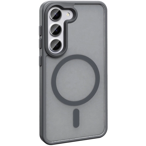 Samsung Galaxy S23 Kılıf Magsafe Şarj Özellikli Renkli Mat Arka Yüzey Sio Kapak - Koyu Yeşil