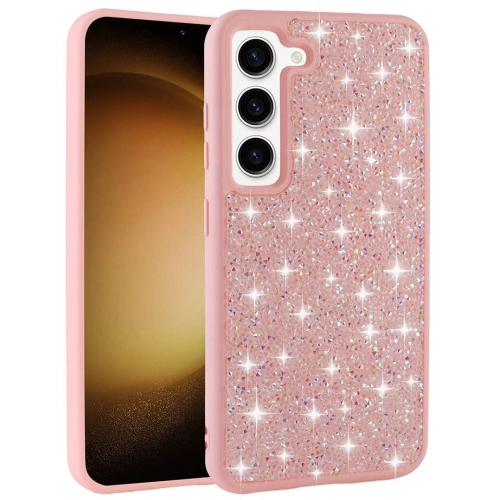 Samsung Galaxy S23 Kılıf Parlak Taşlı Tasarım Zore Pırlanta Kapak - Pembe