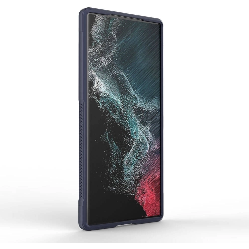 Samsung Galaxy S23 Ultra Kılıf Esnek TPU Oyuklu Arka Yüzey Tasarımlı Zore Etnik Silikon Kapak - Koyu Yeşil