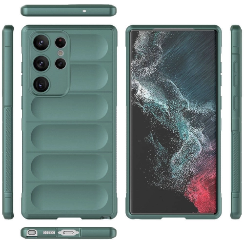 Samsung Galaxy S23 Ultra Kılıf Esnek TPU Oyuklu Arka Yüzey Tasarımlı Zore Etnik Silikon Kapak - Lacivert