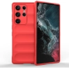 Samsung Galaxy S23 Ultra Kılıf Esnek TPU Oyuklu Arka Yüzey Tasarımlı Zore Etnik Silikon Kapak - Kırmızı