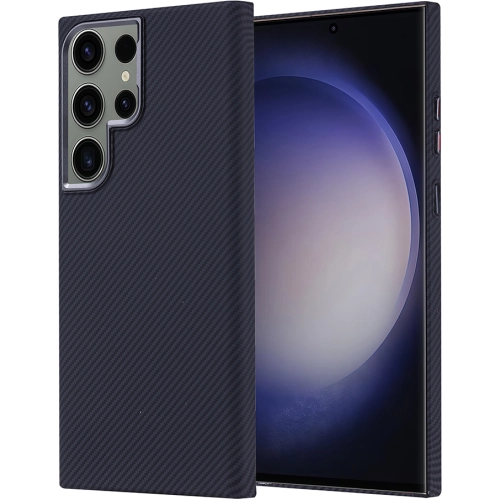 Samsung Galaxy S23 Ultra Kılıf Magsafe Şarj Özellikli Karbon Fiber Görünümlü Zore Nekst Kapak - Siyah