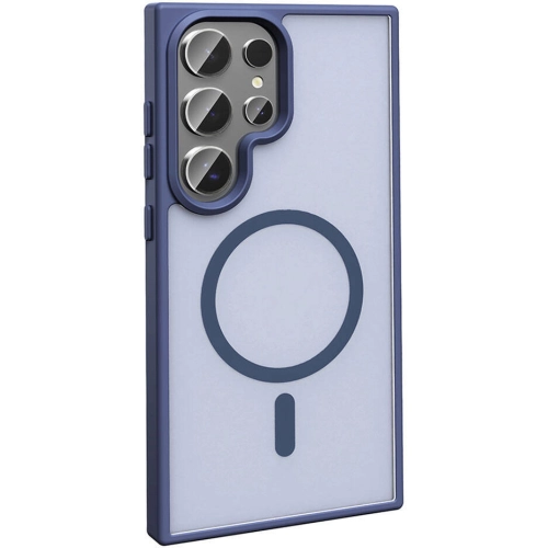 Samsung Galaxy S23 Ultra Kılıf Magsafe Şarj Özellikli Renkli Mat Arka Yüzey Sio Kapak - Gri