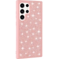 Samsung Galaxy S23 Ultra Kılıf Parlak Taşlı Tasarım Zore Pırlanta Kapak - Pembe