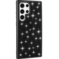 Samsung Galaxy S23 Ultra Kılıf Parlak Taşlı Tasarım Zore Pırlanta Kapak - Siyah