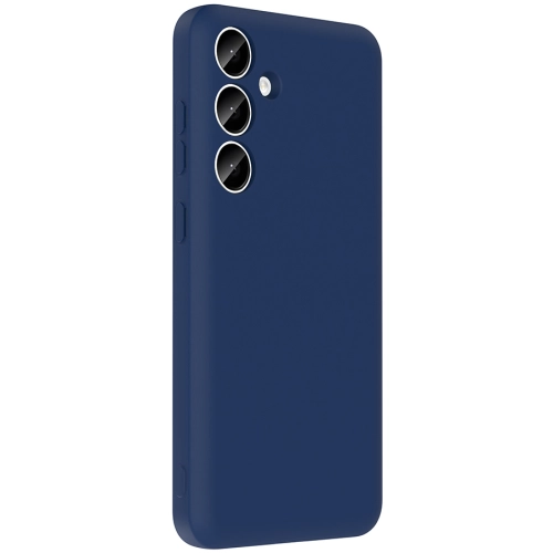 Samsung Galaxy S24 FE Kılıf İçi Kadife Dokulu Kartlık Hazneli Mat Vitra Silikon Kapak - Kahverengi