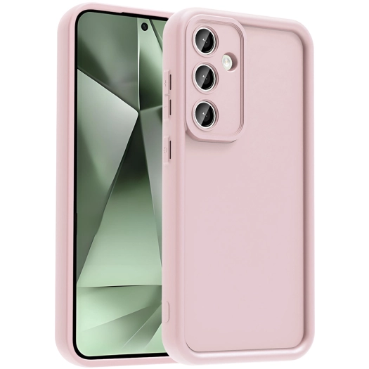 Samsung Galaxy S24 FE ile Uyumlu Kılıf Kamera Korumalı Silikon Ananas Kapak - Pembe