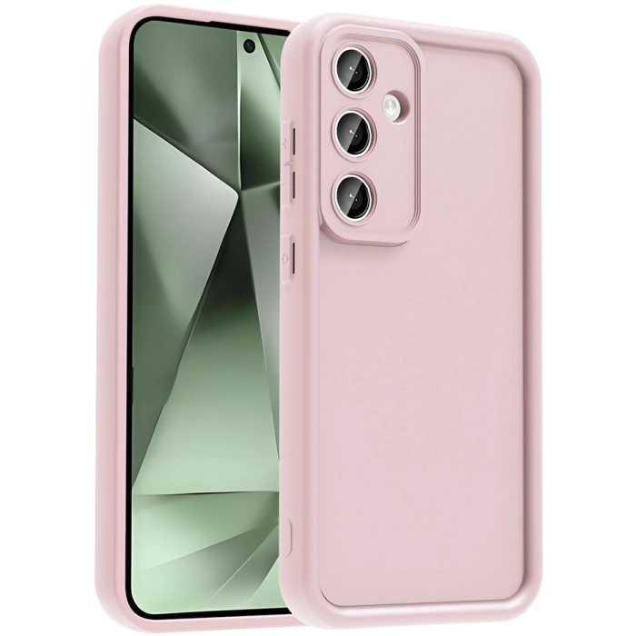 Samsung Galaxy S24 FE ile Uyumlu Kılıf Kamera Korumalı Silikon Ananas Kapak - Pembe
