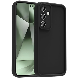 Samsung Galaxy S24 FE ile Uyumlu Kılıf Kamera Korumalı Silikon Ananas Kapak - Siyah