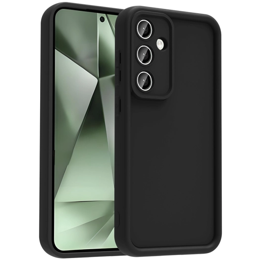 Samsung Galaxy S24 FE ile Uyumlu Kılıf Kamera Korumalı Silikon Ananas Kapak - Siyah