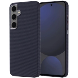 Samsung Galaxy S24 FE Kılıf Magsafe Şarj Özellikli Karbon Fiber Görünümlü Zore Nekst Kapak - Siyah