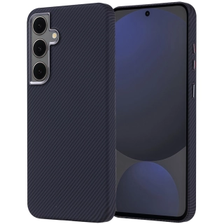 Samsung Galaxy S24 FE Kılıf Magsafe Şarj Özellikli Karbon Fiber Görünümlü Zore Nekst Kapak - Siyah