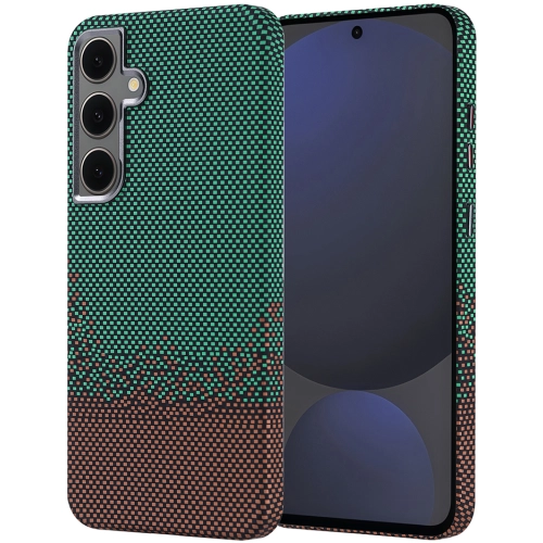 Samsung Galaxy S24 FE Kılıf Magsafe Şarj Özellikli Karbon Fiber Görünümlü Zore Nekst Kapak - Yeşil