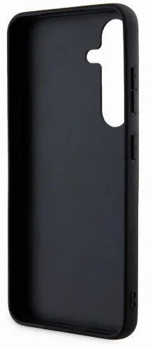 Samsung Galaxy S24 Kılıf Guess Orjinal Lisanslı PU Deri Şerit Logo Dizaynlı Kapak - Kahverengi
