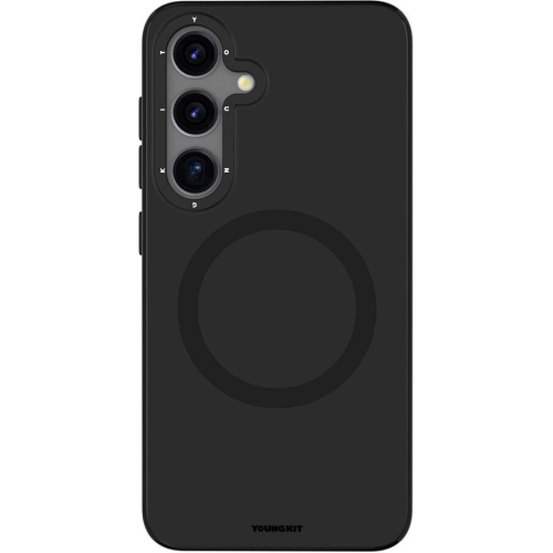 Samsung Galaxy S24 Kılıf Magsafe Şarj Özellikli Çizilmeye Ve Aşınmaya Dayanıklı Youngkit Velvet Serisi Kapak - Siyah