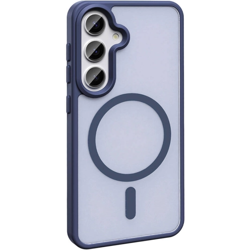 Samsung Galaxy S24 Kılıf Magsafe Şarj Özellikli Renkli Mat Arka Yüzey Sio Kapak - Siyah