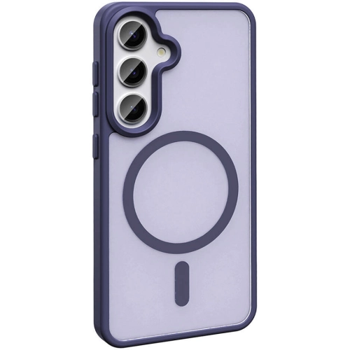 Samsung Galaxy S24 Kılıf Magsafe Şarj Özellikli Renkli Mat Arka Yüzey Sio Kapak - Siyah