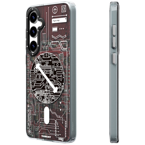 Samsung Galaxy S24 Kılıf Magsafe Şarj Özellikli YoungKit Technology Serisi Kapak - Kırmızı