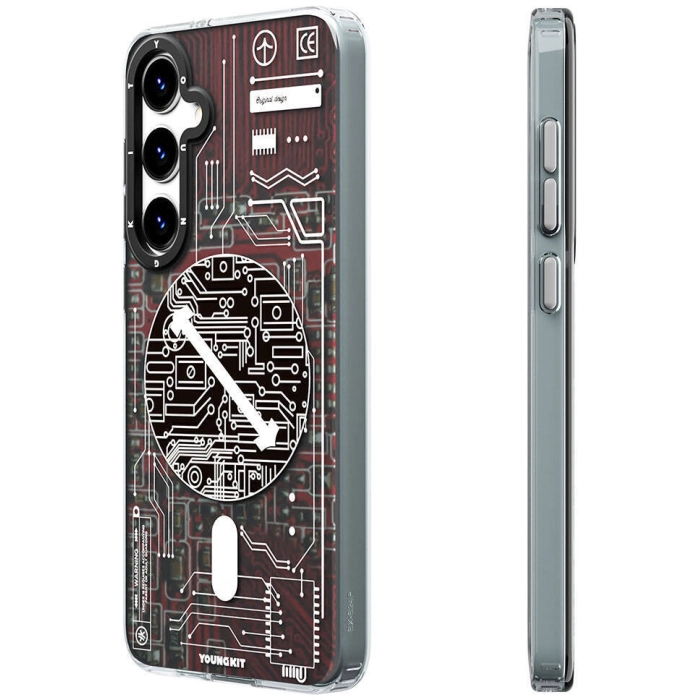 Samsung Galaxy S24 Kılıf Magsafe Şarj Özellikli YoungKit Technology Serisi Kapak - Kırmızı