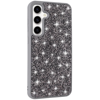 Samsung Galaxy S24 Kılıf Parlak Taşlı Tasarım Zore Pırlanta Kapak - Gri